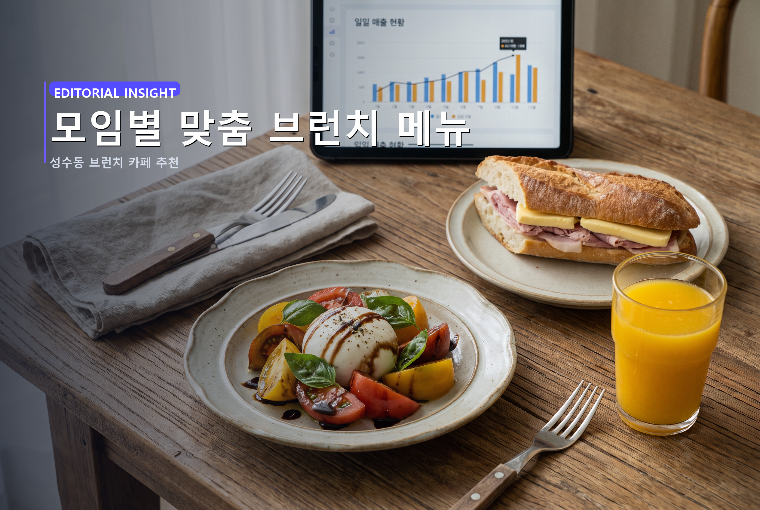 모임별 맞춤 브런치 메뉴