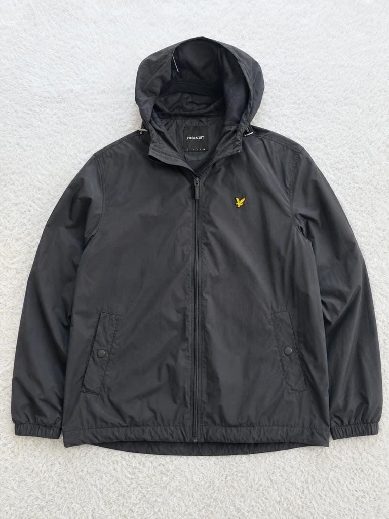 Lyle & Scott Black Hooded Lightweight Windbreaker Jacket