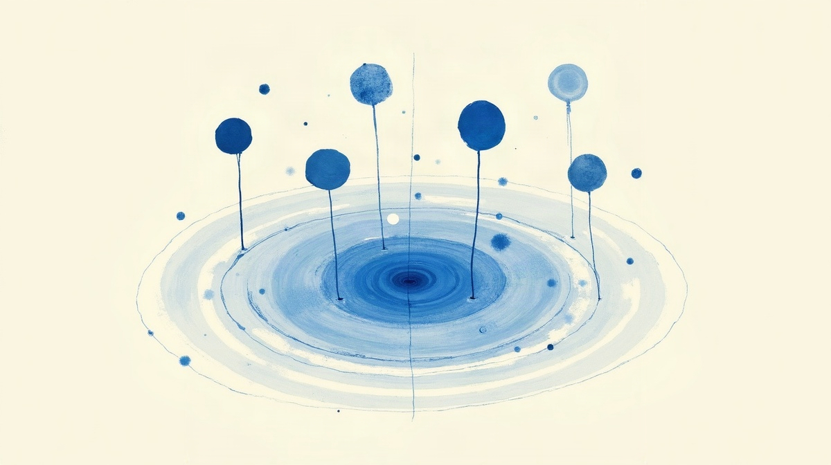 Illustration d'un balayage radar rassemblant des repères concurrents en une synthèse