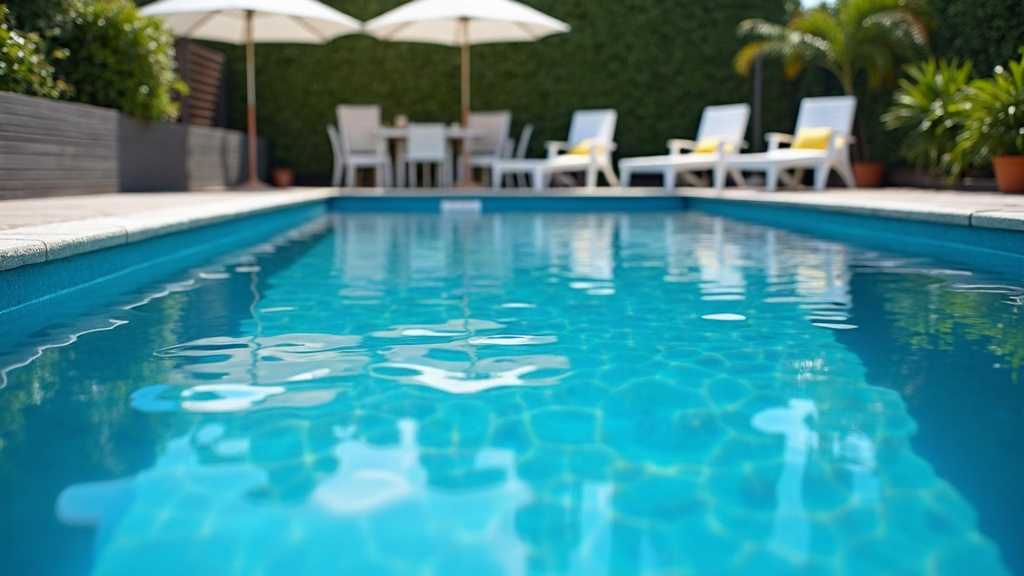 Sparkling maintained residential pool
