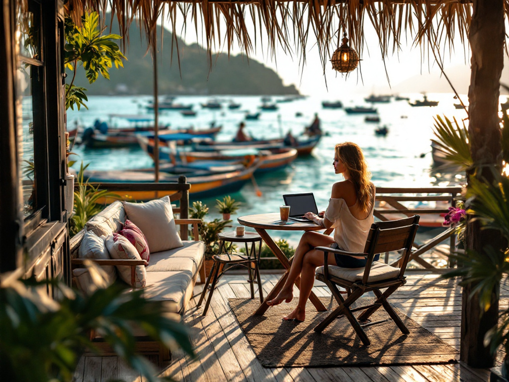 ร้านนั่งทำงานริมทะเลชุมพร คาเฟ่บรรยากาศดี wifi ที่ไหนดี