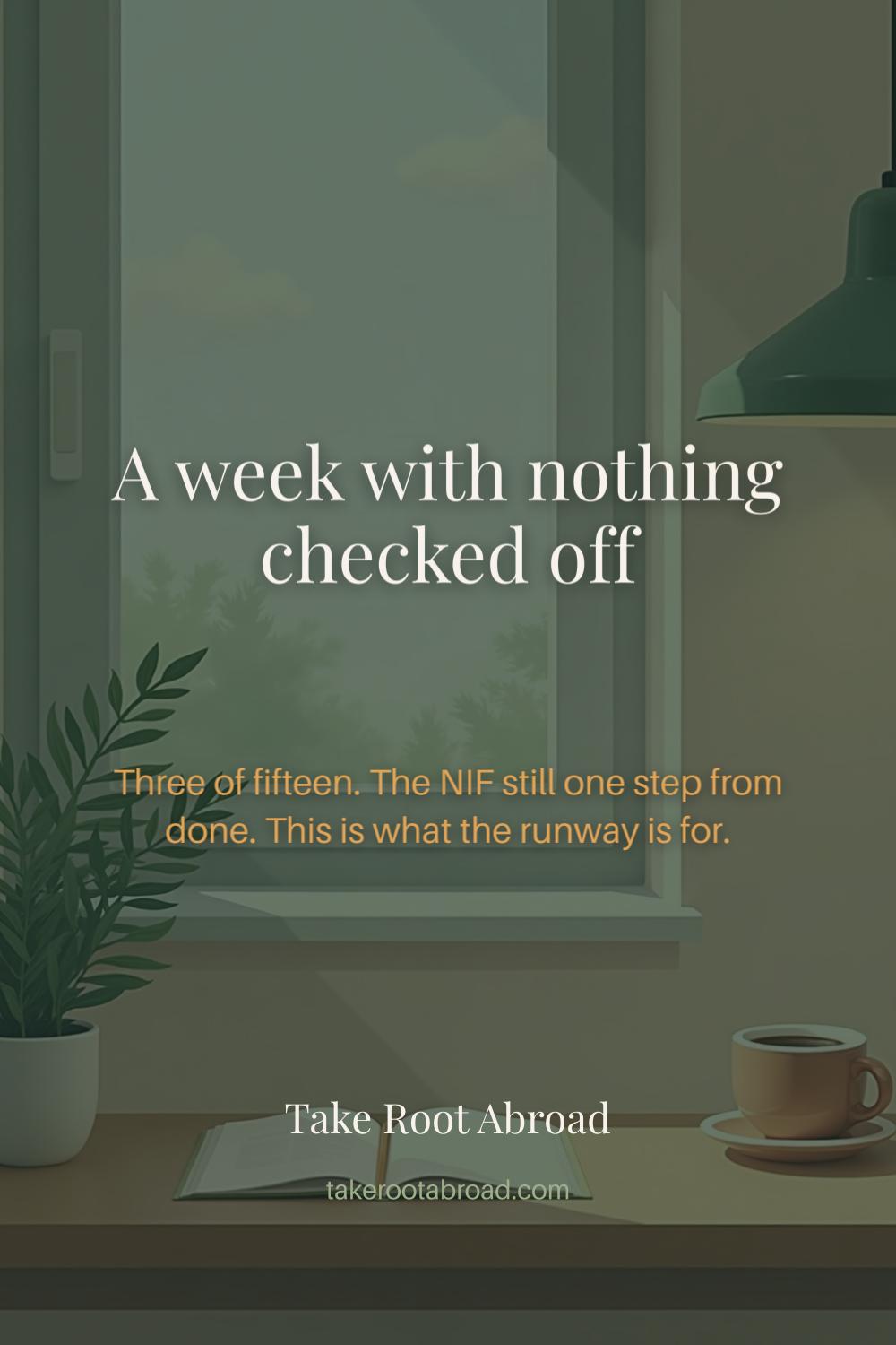A week with nothing checked off
