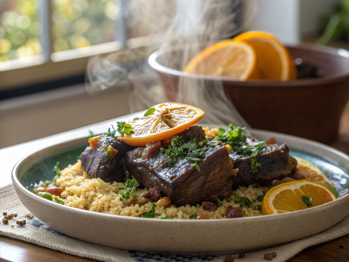 Feijoada-Braised Beef Ribs with Orange and Farofa Crunch
