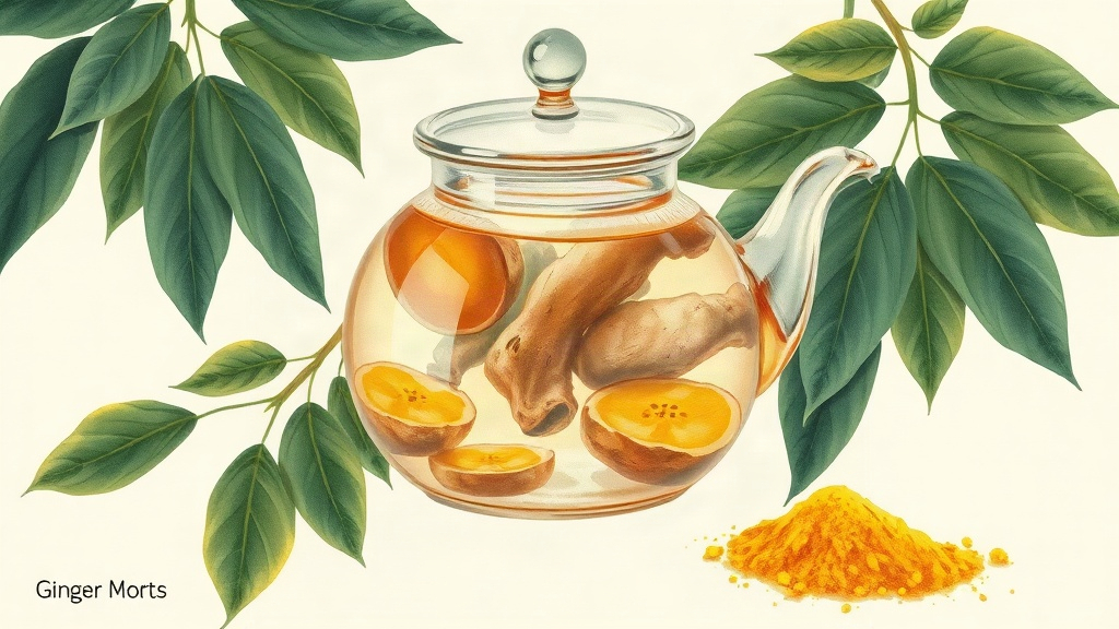 Chá de Gengibre e Cúrcuma para Inflamação Articular