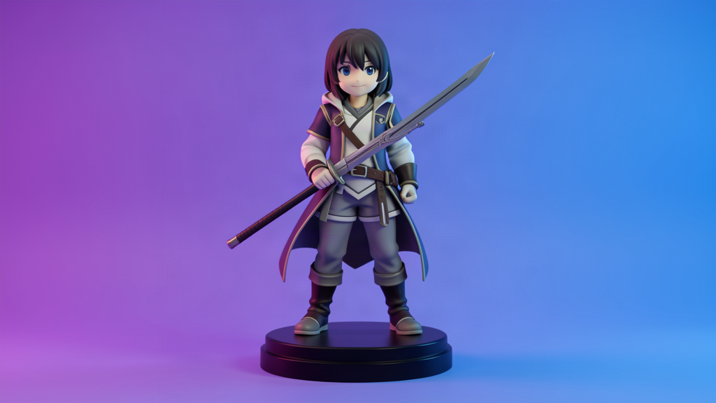 Custom 3D figurine for gamers and anime fans - OurFigure print-on-demand
