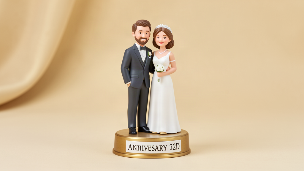 Personalized 3D figurine keepsake for weddings, anniversaries, graduations - OurFigure