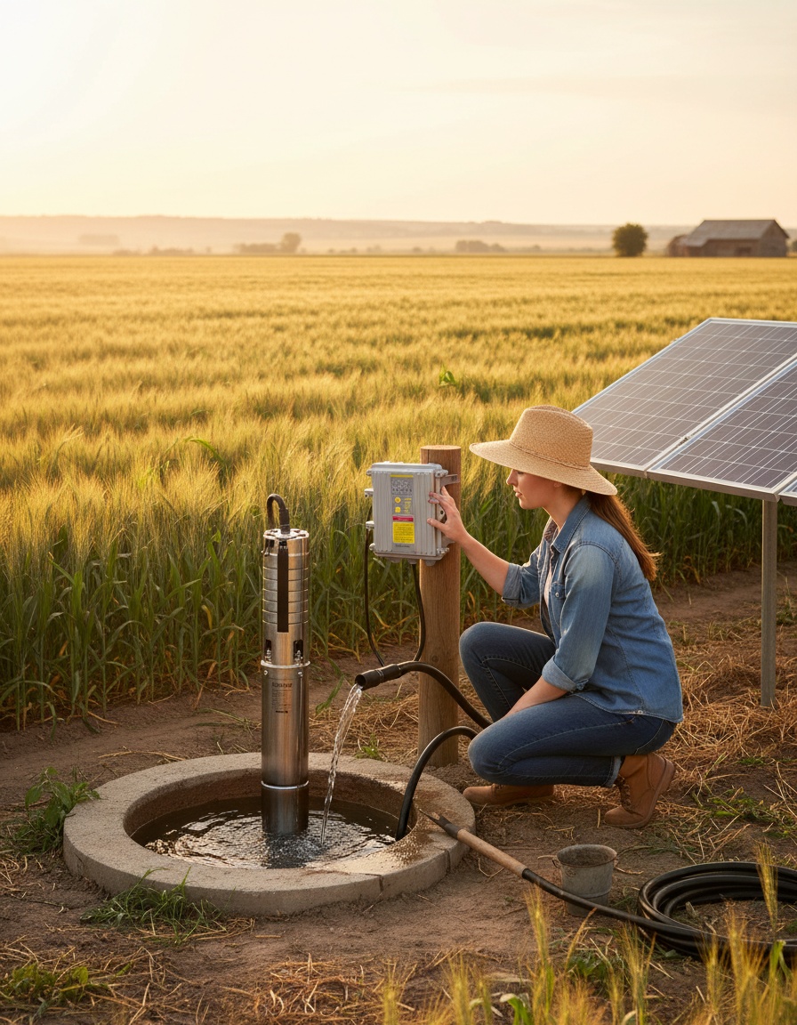 Innovadora bomba de agua solar sumergible de tipo helicoidal alcanza 140 metros de altura