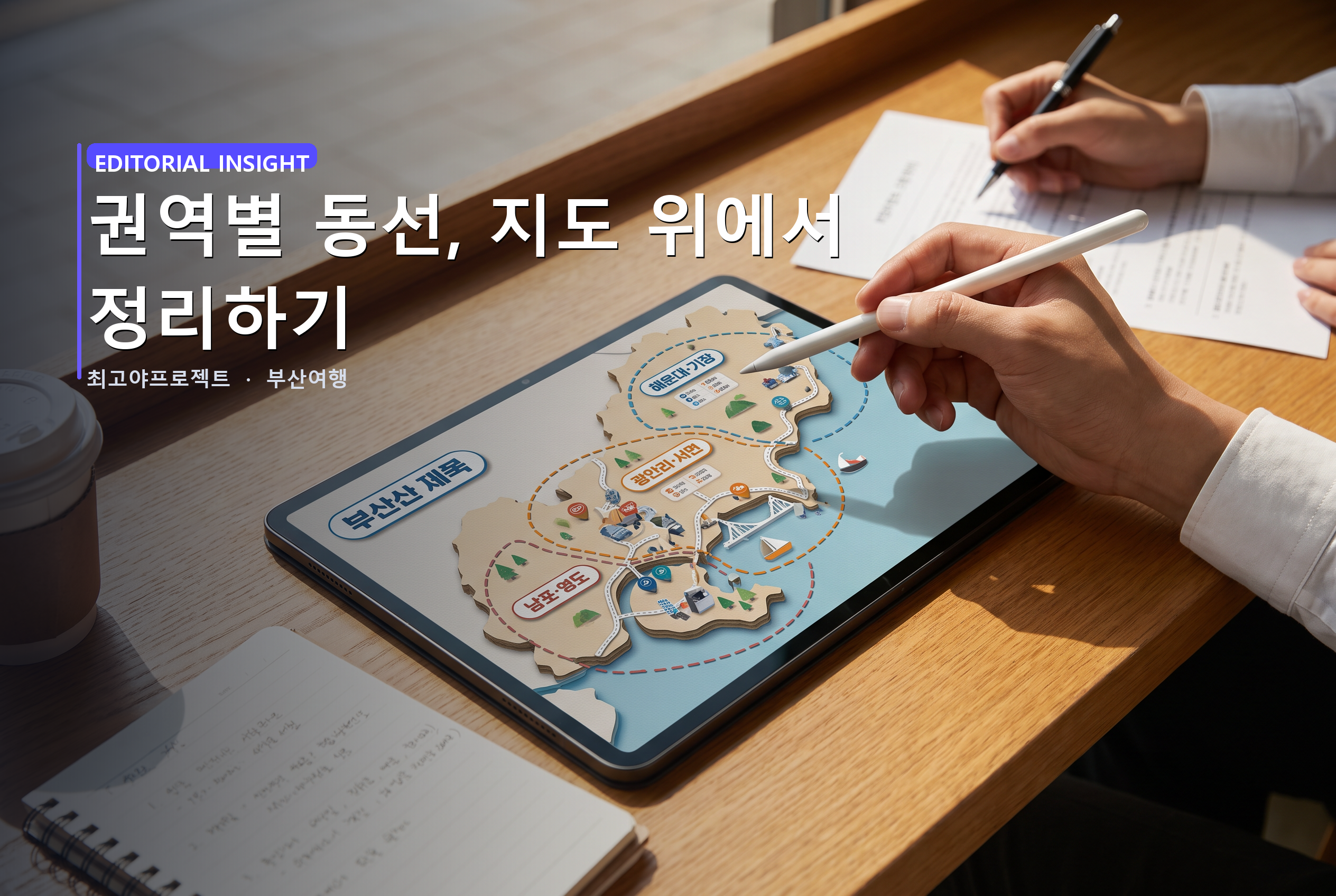 권역별 동선, 지도 위에서 정리하기