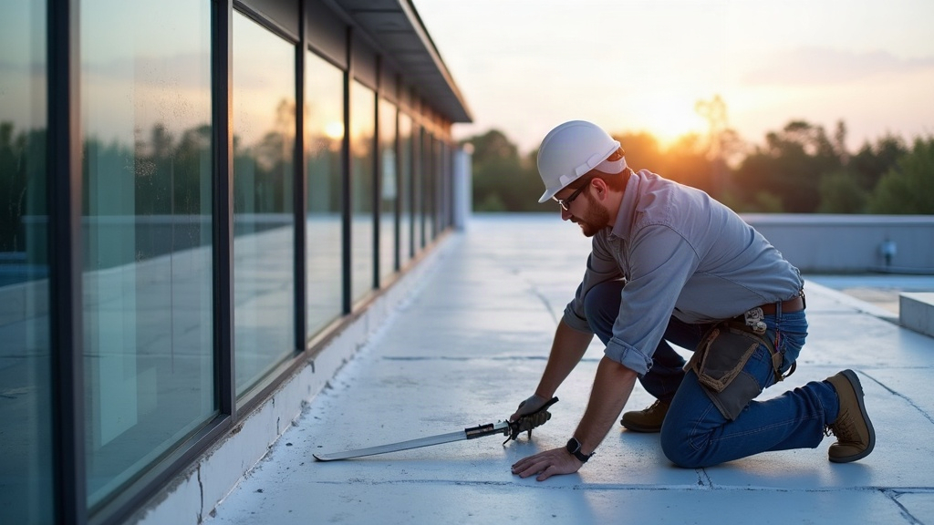 Completed commercial low-slope roof system