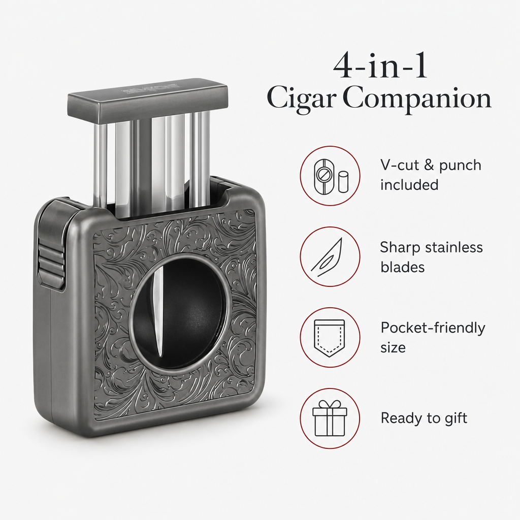 One tool handles your entire cigar ritual