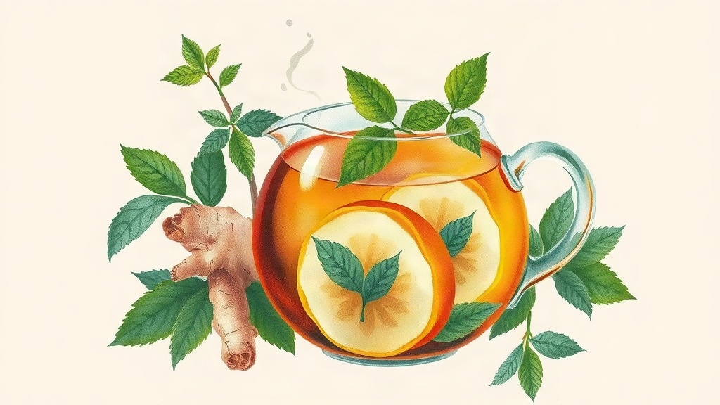 Chá de Hortelã e Gengibre para Dor de Estômago