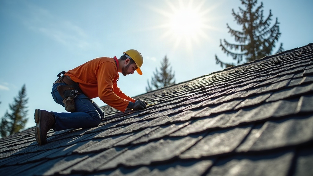 Repaired roof detail