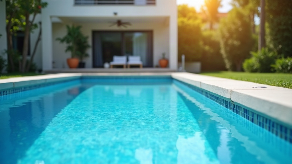 Clean maintained residential pool