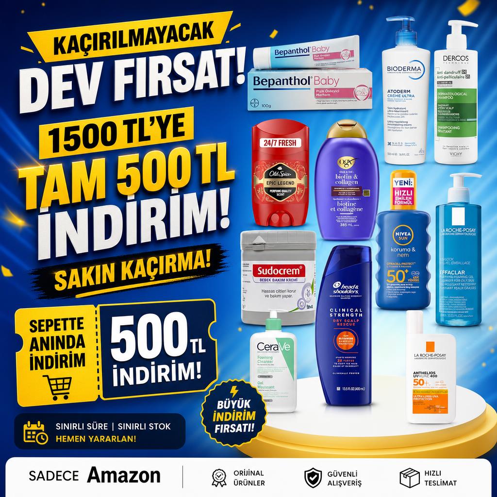 1500 TL'YE TAM 500 TL İNDİRİM! SAKIN KAÇIRMA