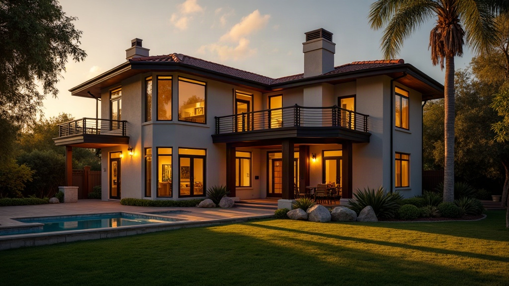 Southern California property at golden hour