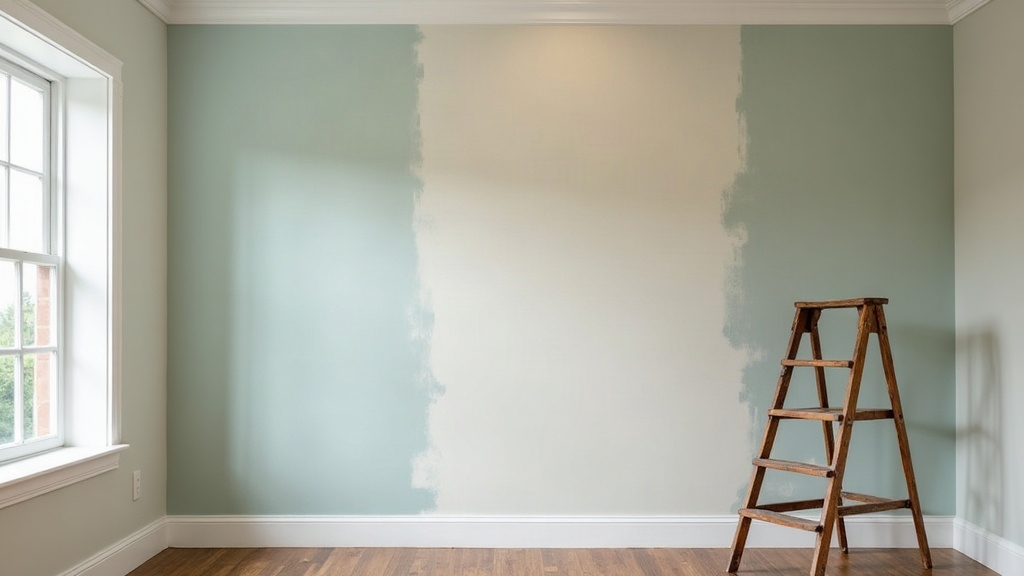 Freshly painted interior room