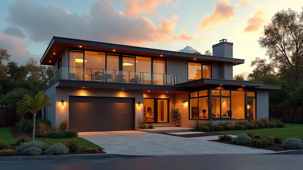 Southern California custom build at dusk
