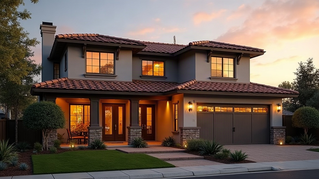 Sun-drenched Southern California roofline