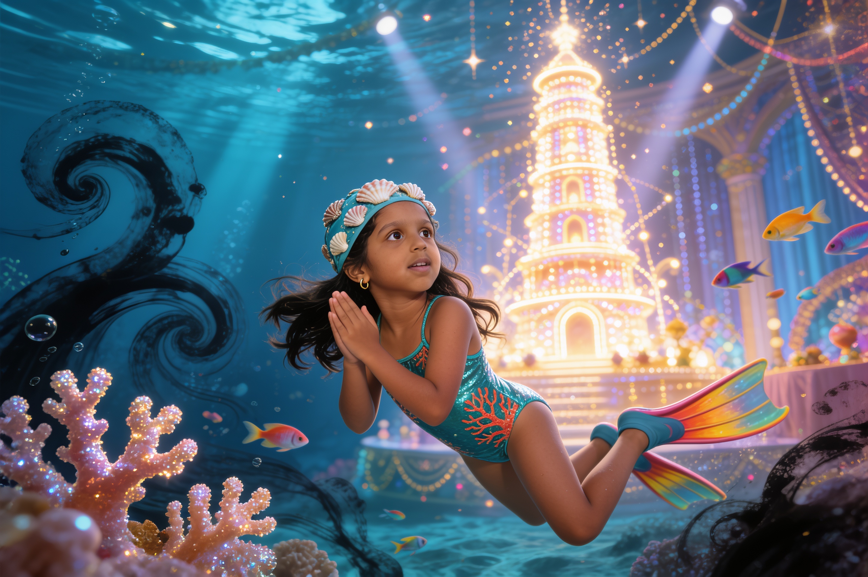 Aahana and the Deep Sea Festival of Lights — illustration for page 7