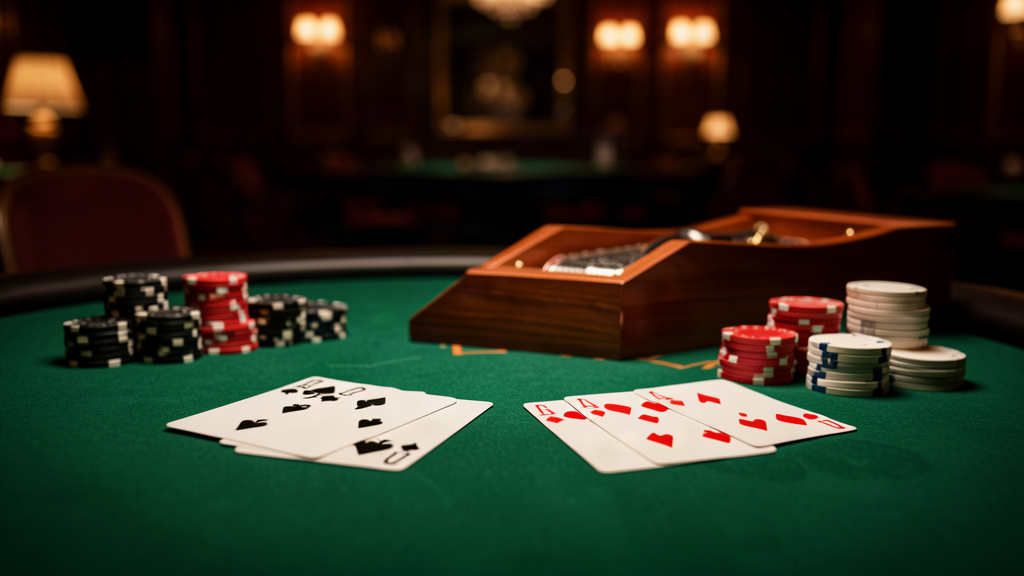 Tavolo da baccarat online con carte e fiches