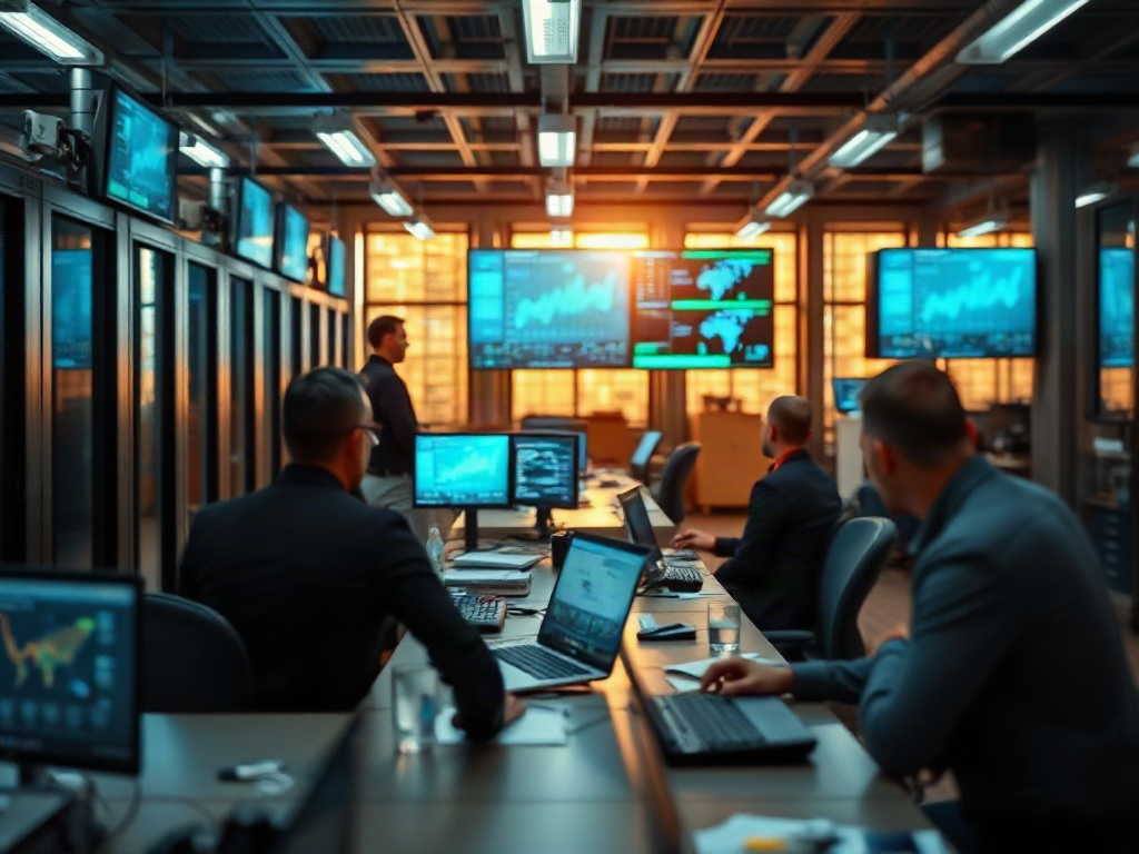 AI-driven analytics visualization highlighting market trends for AI business strategy insights