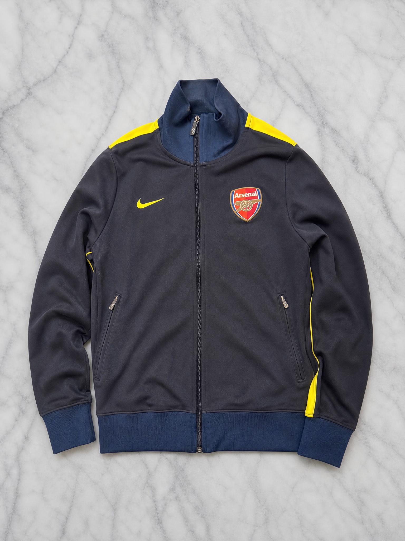 Nike Arsenal Full-Zip Training Jacket Black Navy Yellow