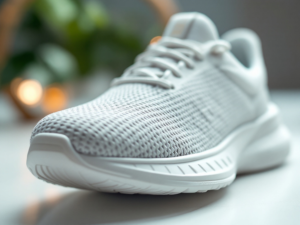Close-up of Project Cloud sneaker showing memory foam insole detail and textured sole