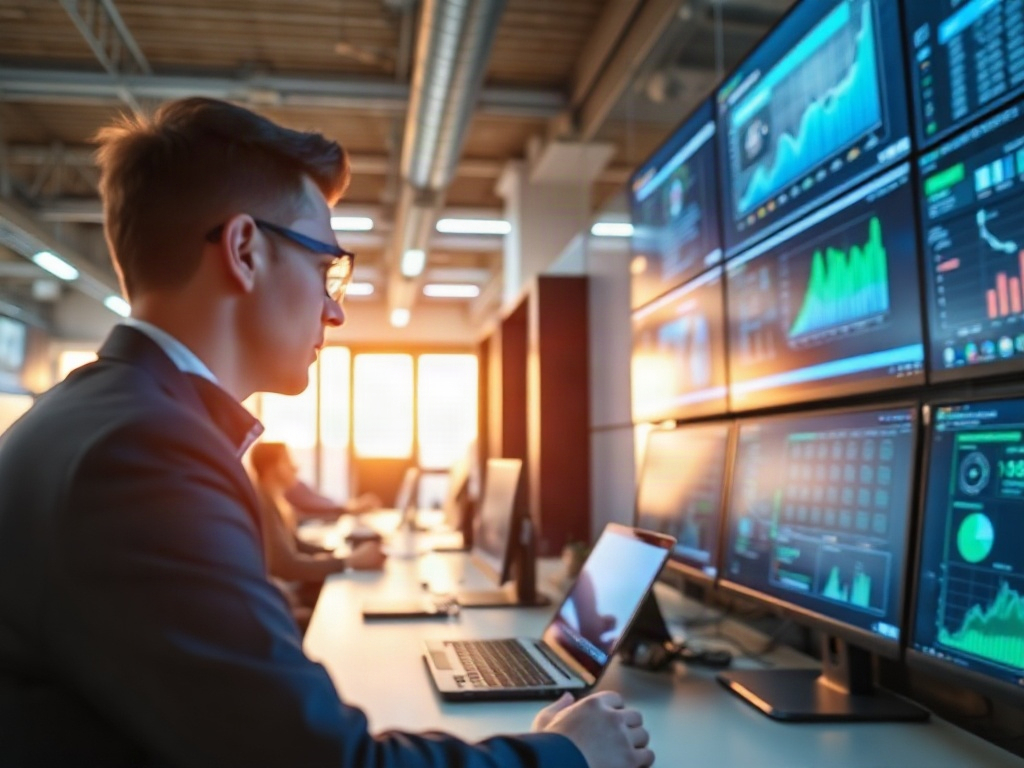 Illustration of predictive analytics tools for AI-driven business strategy and risk management in 2026