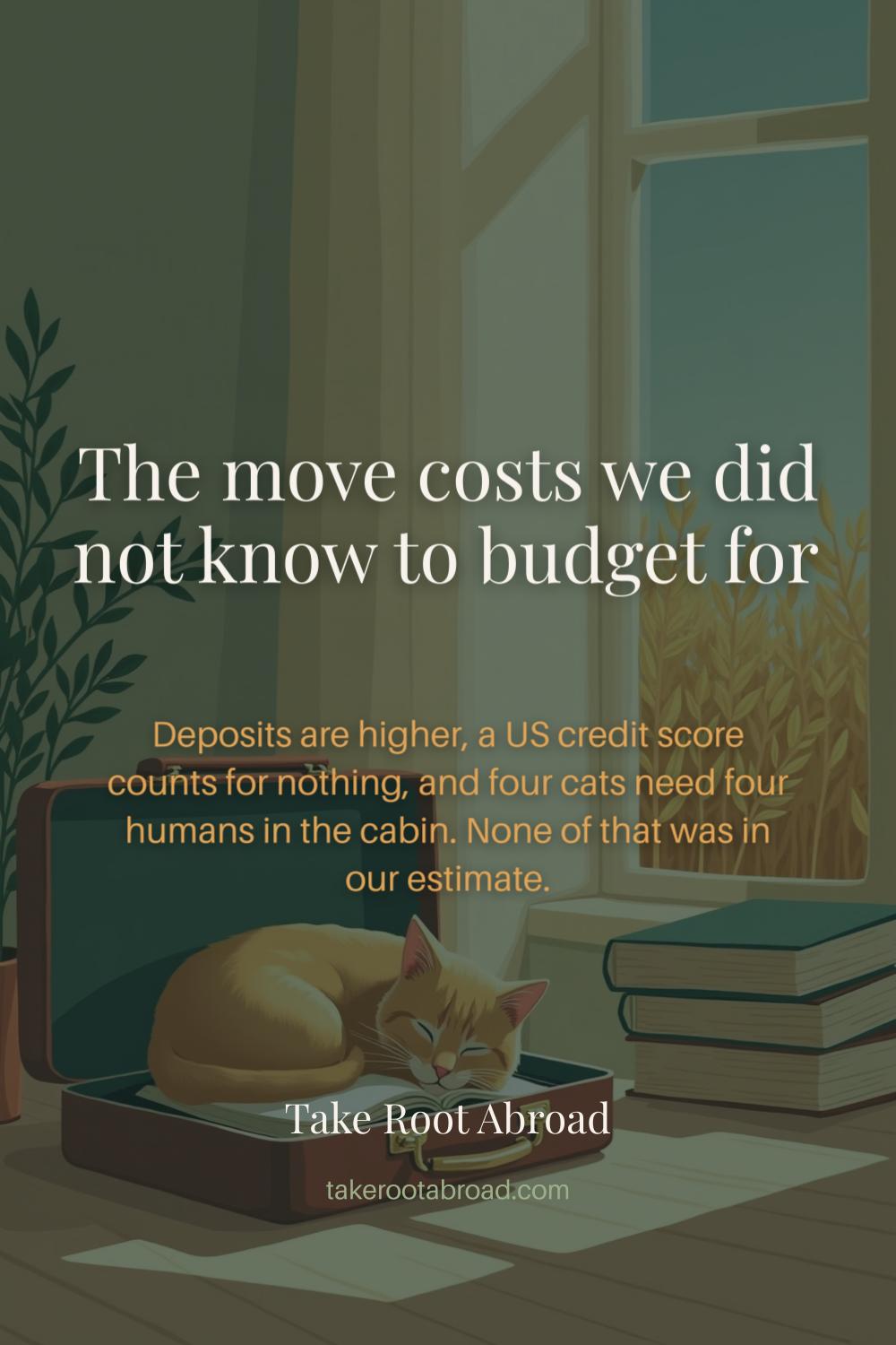 The move costs we did not know to budget for