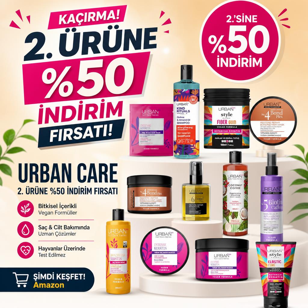 URBAN CARE 2. ÜRÜNE %50 İNDİRİM FIRSATI