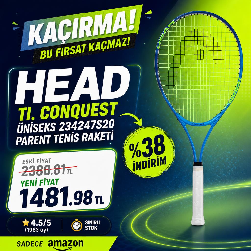HEAD TI. CONQUEST Üniseks 234247S20 Parent Tenis Raketi