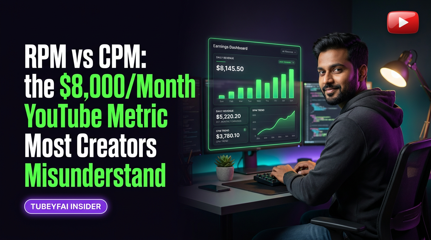 RPM vs CPM: the $8,000/Month YouTube Metric Most Creators Misunderstand