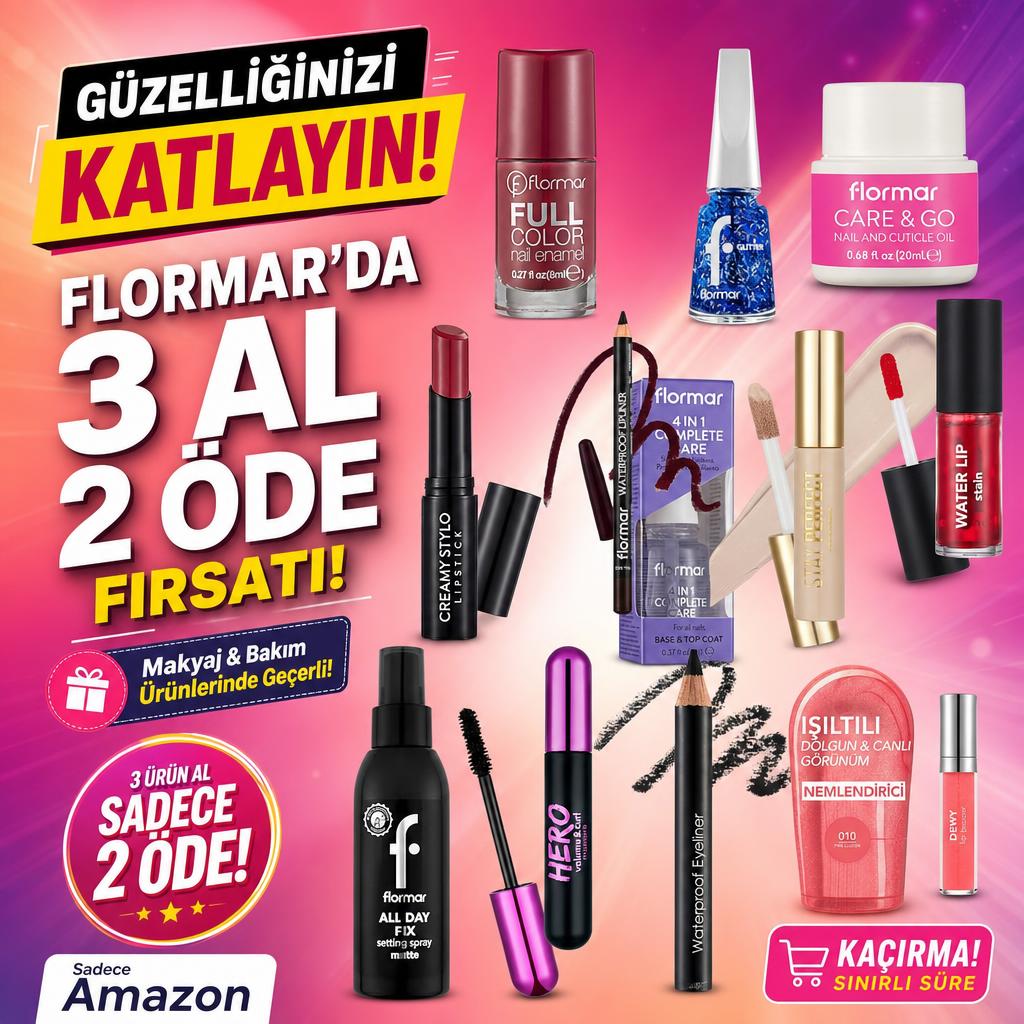 FLORMAR'DA 3 AL 2 ÖDE FIRSATI!