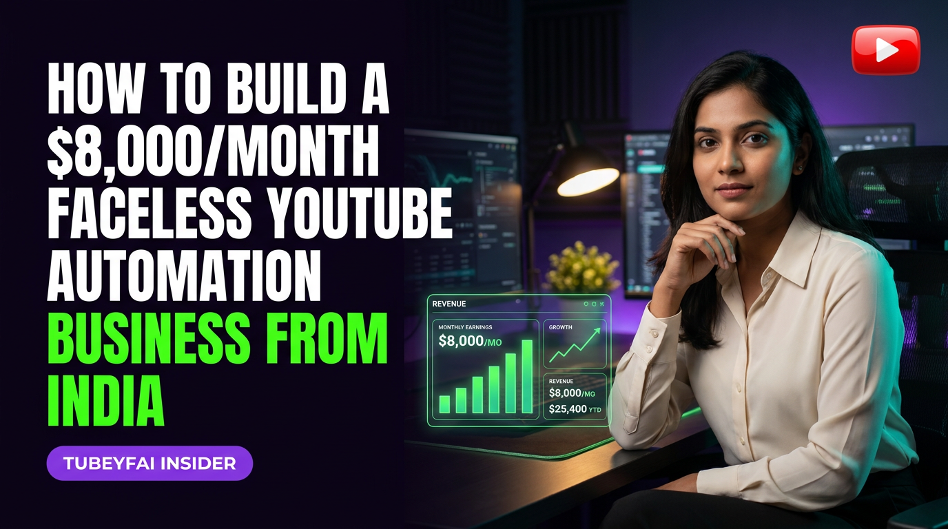 How to Build a $8,000/Month Faceless YouTube Automation Business from India