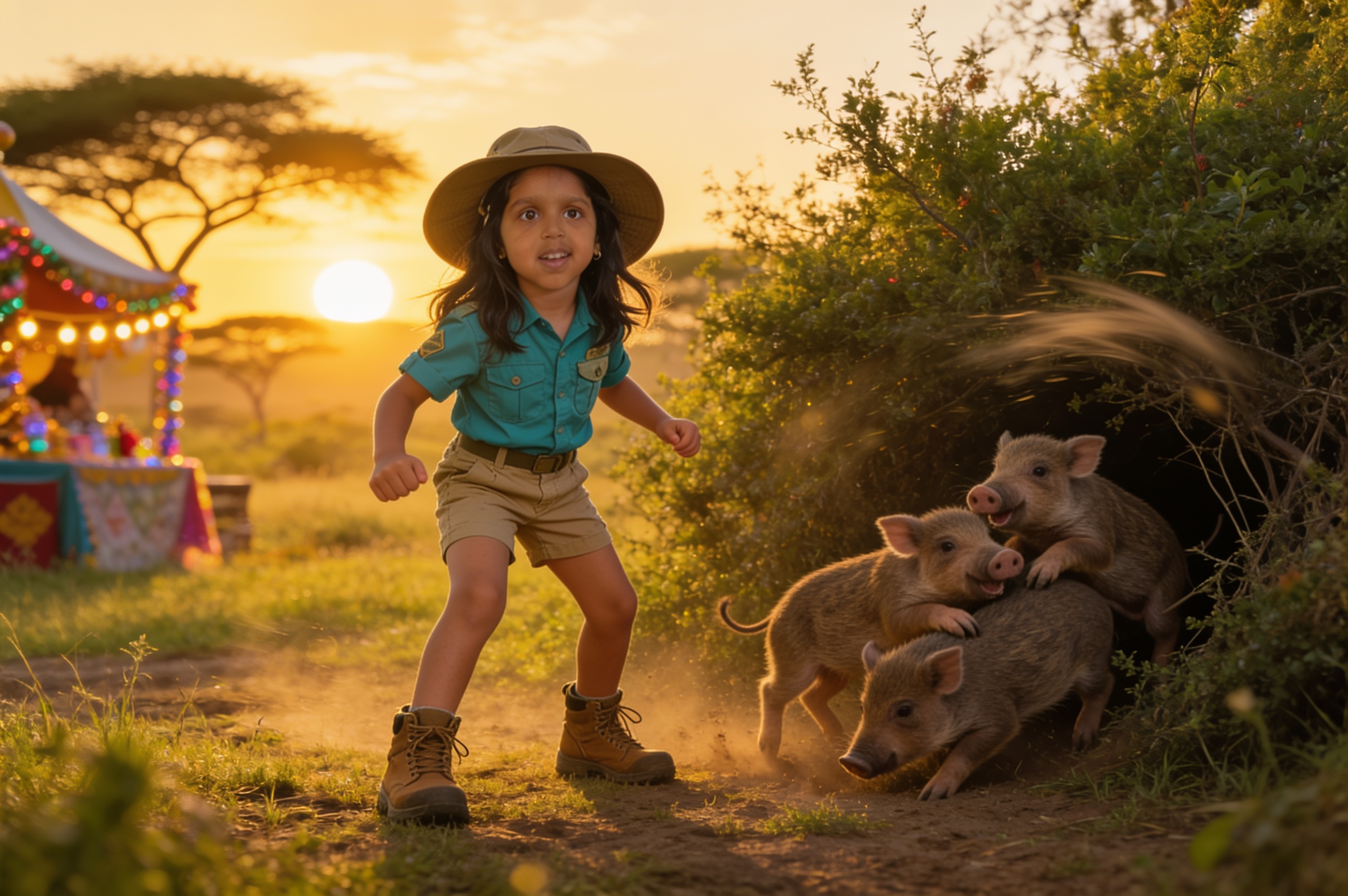 Aahana's Safari Festival — illustration for page 5