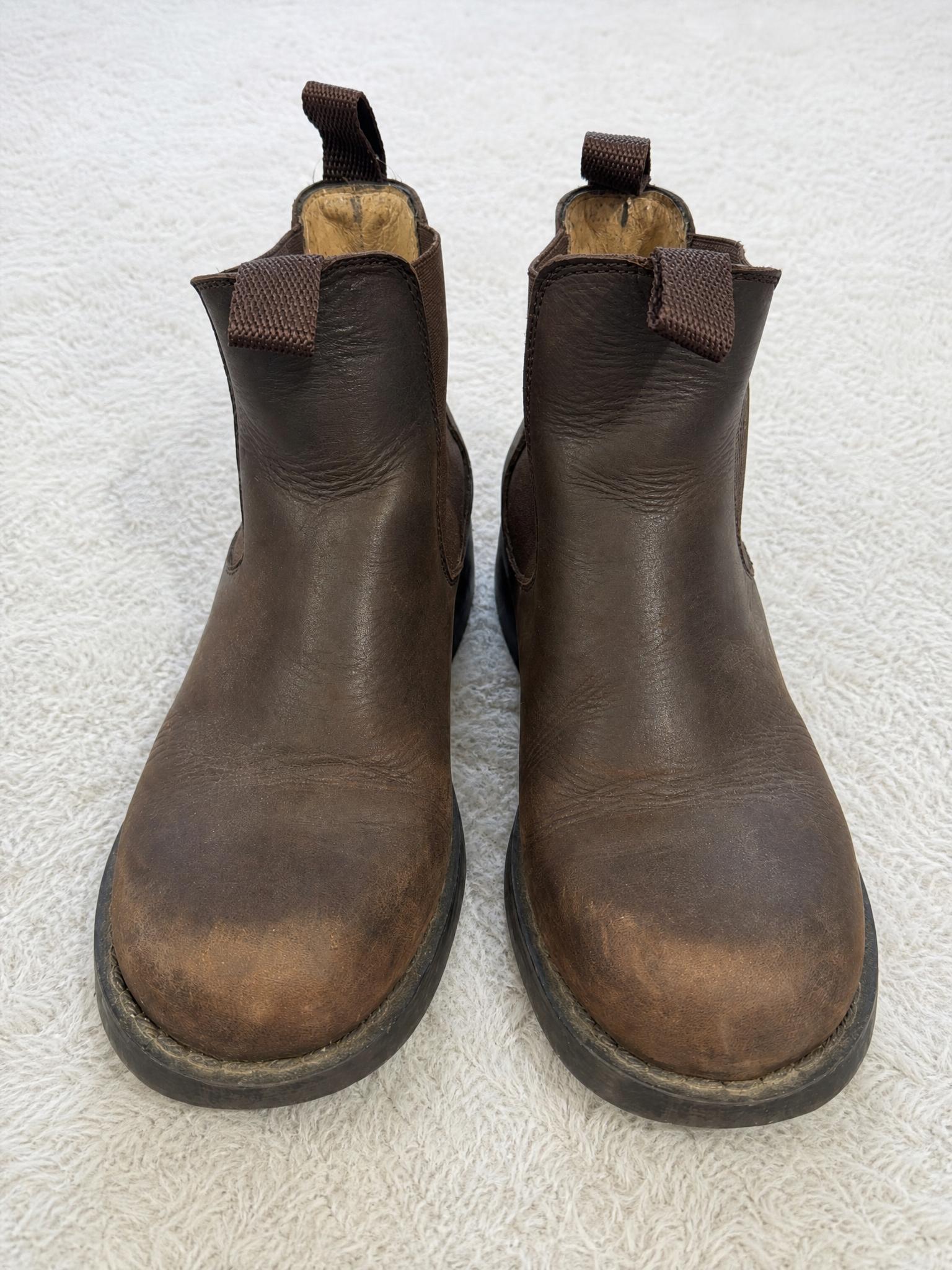 Brown Leather Chelsea Ankle Boots – Worn-In Look