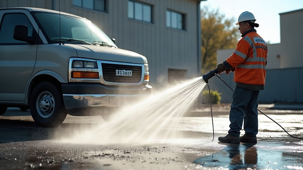 Hydro jetting high-pressure pipe cleaning