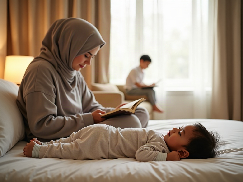 A family consulting a well-planned itinerary that includes scheduled rest periods.