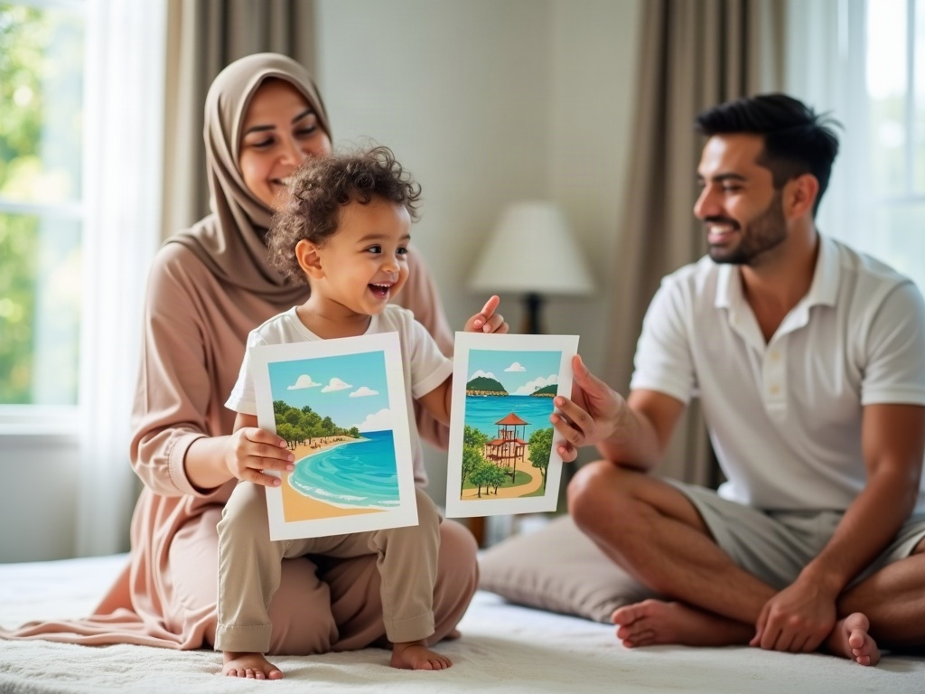 Infographic showing benefits of involving children in family vacation decisions.