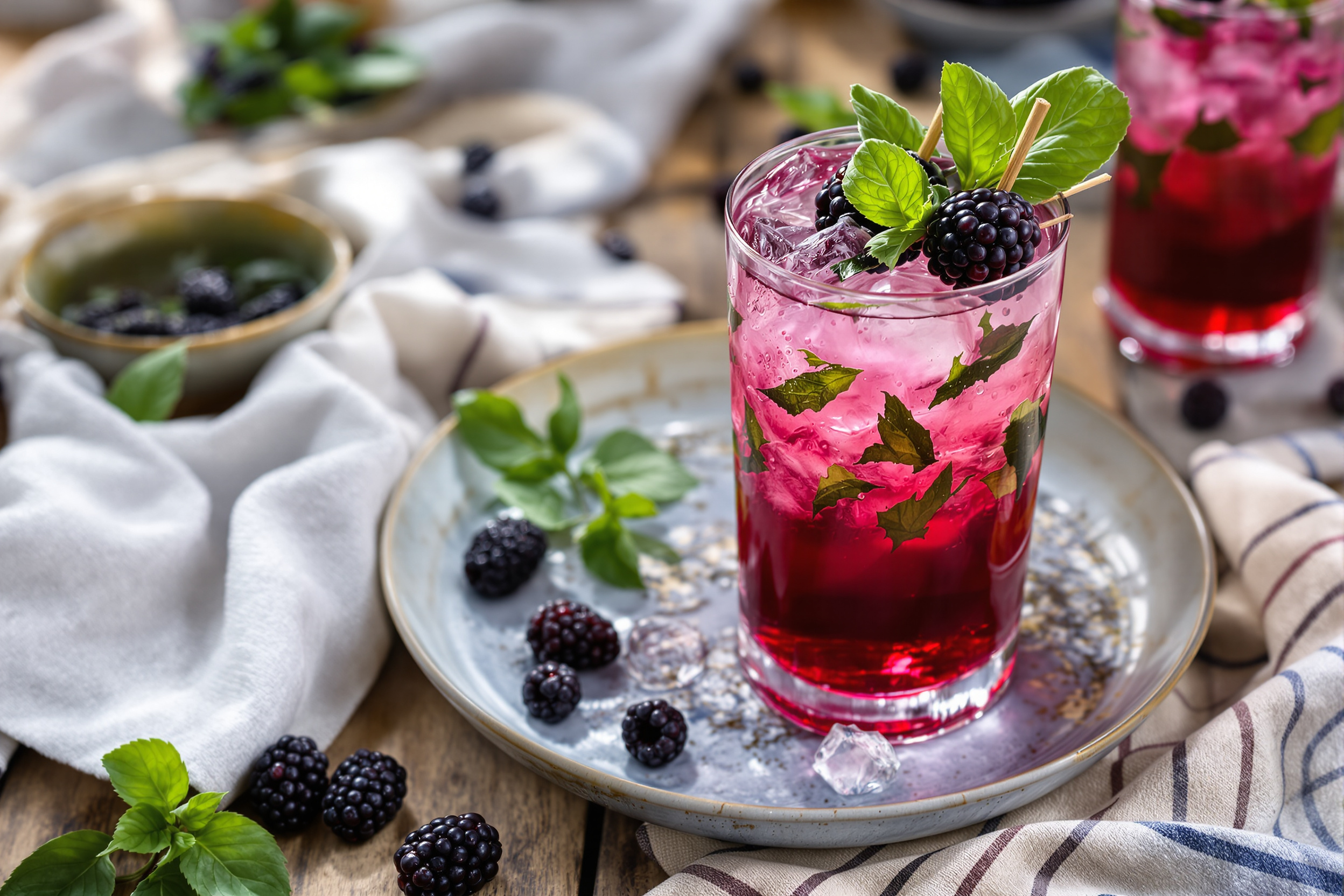 blackberry basil mocktail