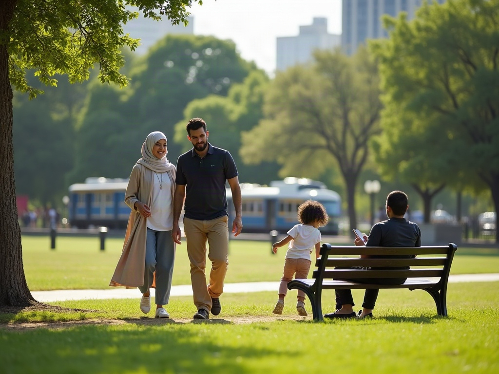 Graphic detailing the four core elements of calm family travel: accommodation, itinerary, transit, and food.
