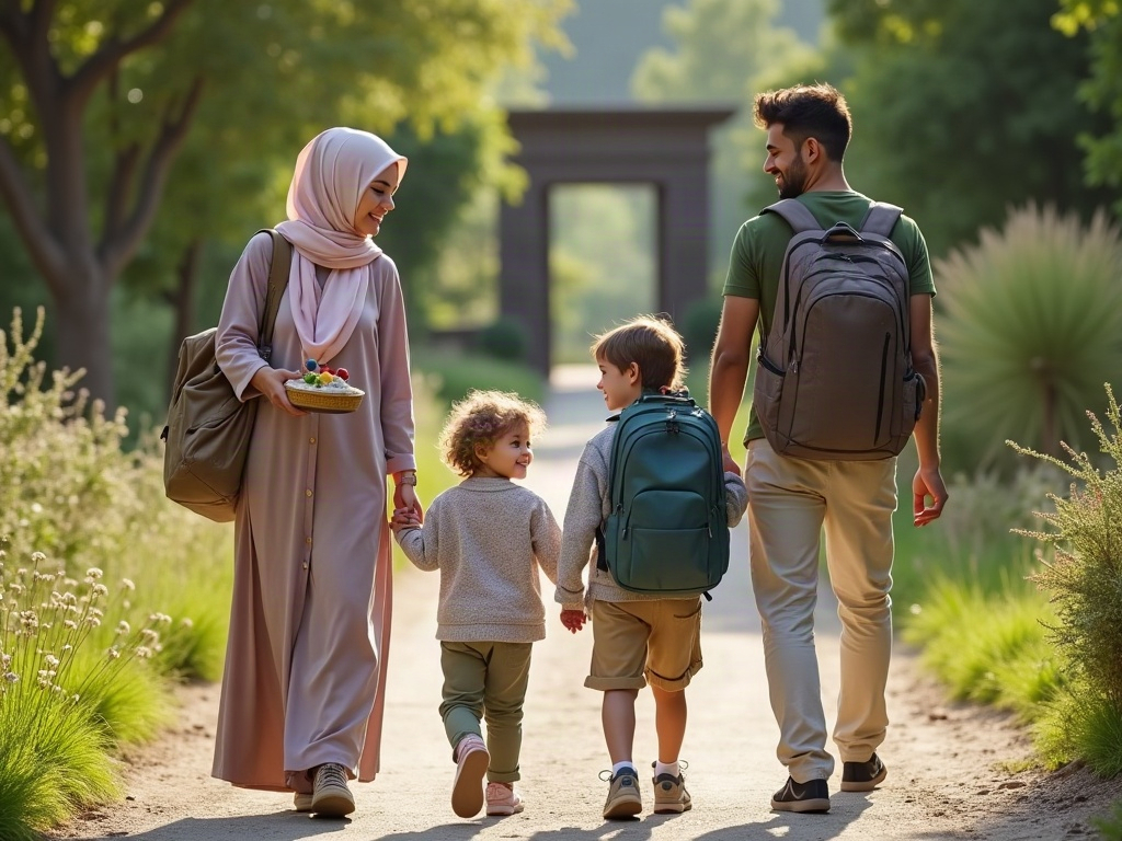 Conceptual visualization balancing family energy and financial resources against vacation intensity.