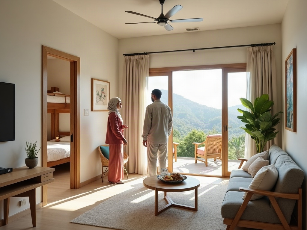 A spacious beach house rental featuring accessible ground-floor entry and communal dining spaces.