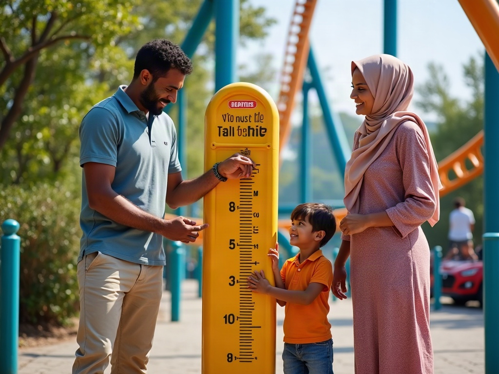 A family deciding between single-park and multi-park daily access tickets.