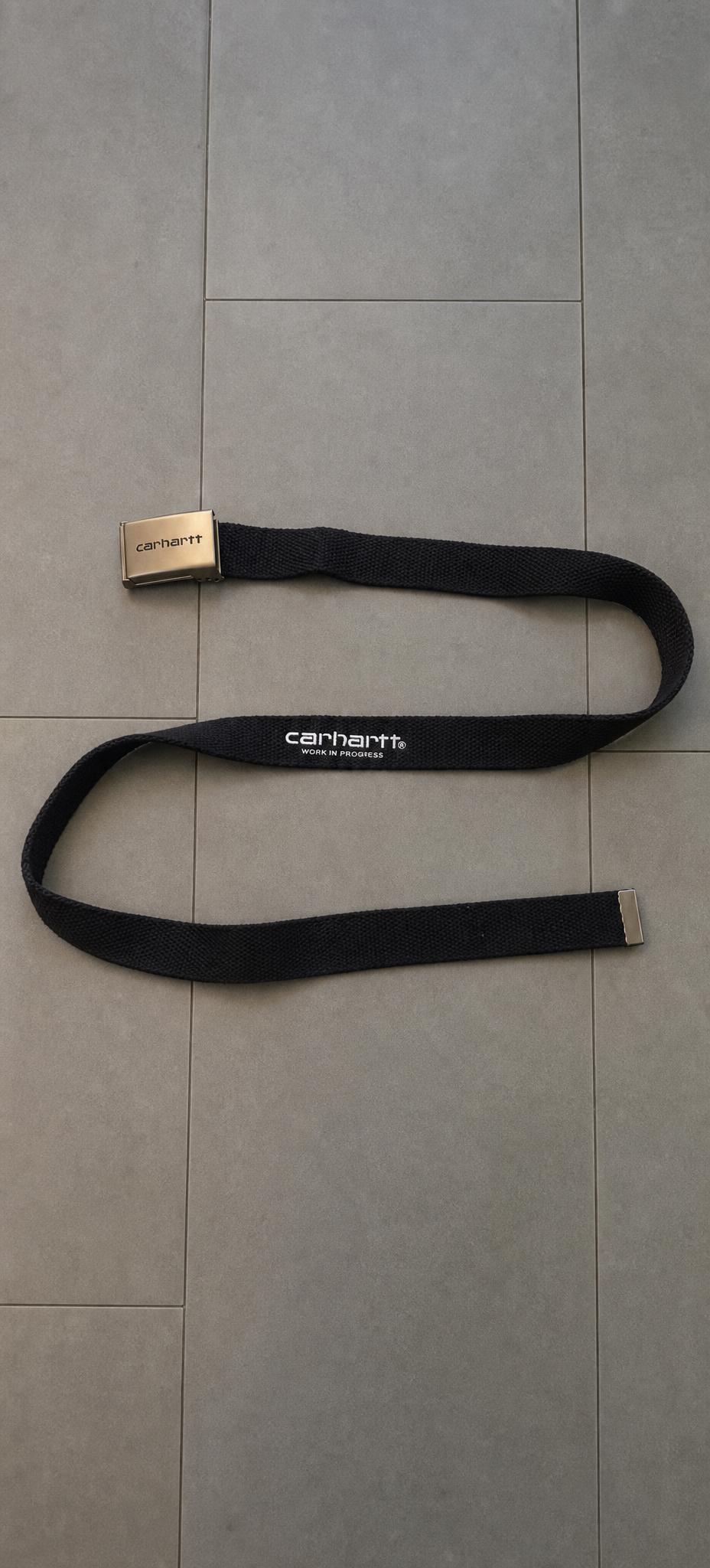 Carhartt black woven belt with logo buckle – very good condition