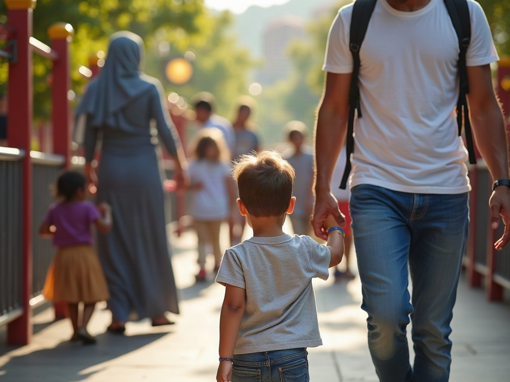 Family experiencing frustration in a long theme park line due to common planning mistakes.