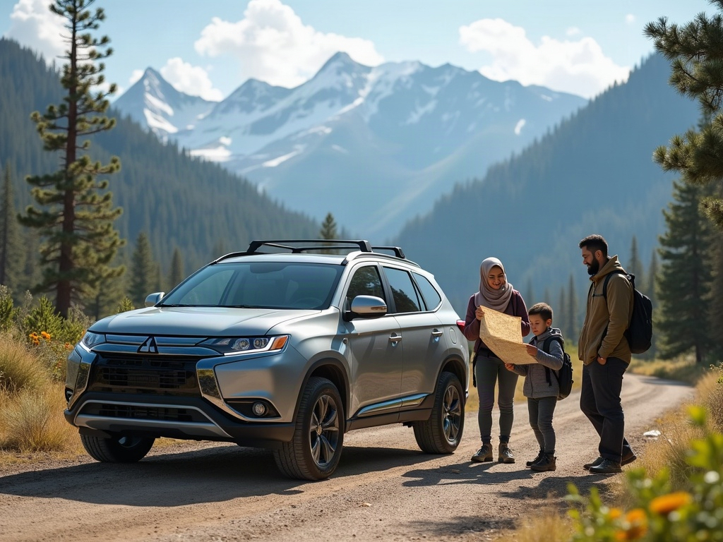 A family actively packing an SUV with road trip essentials and camping gear.