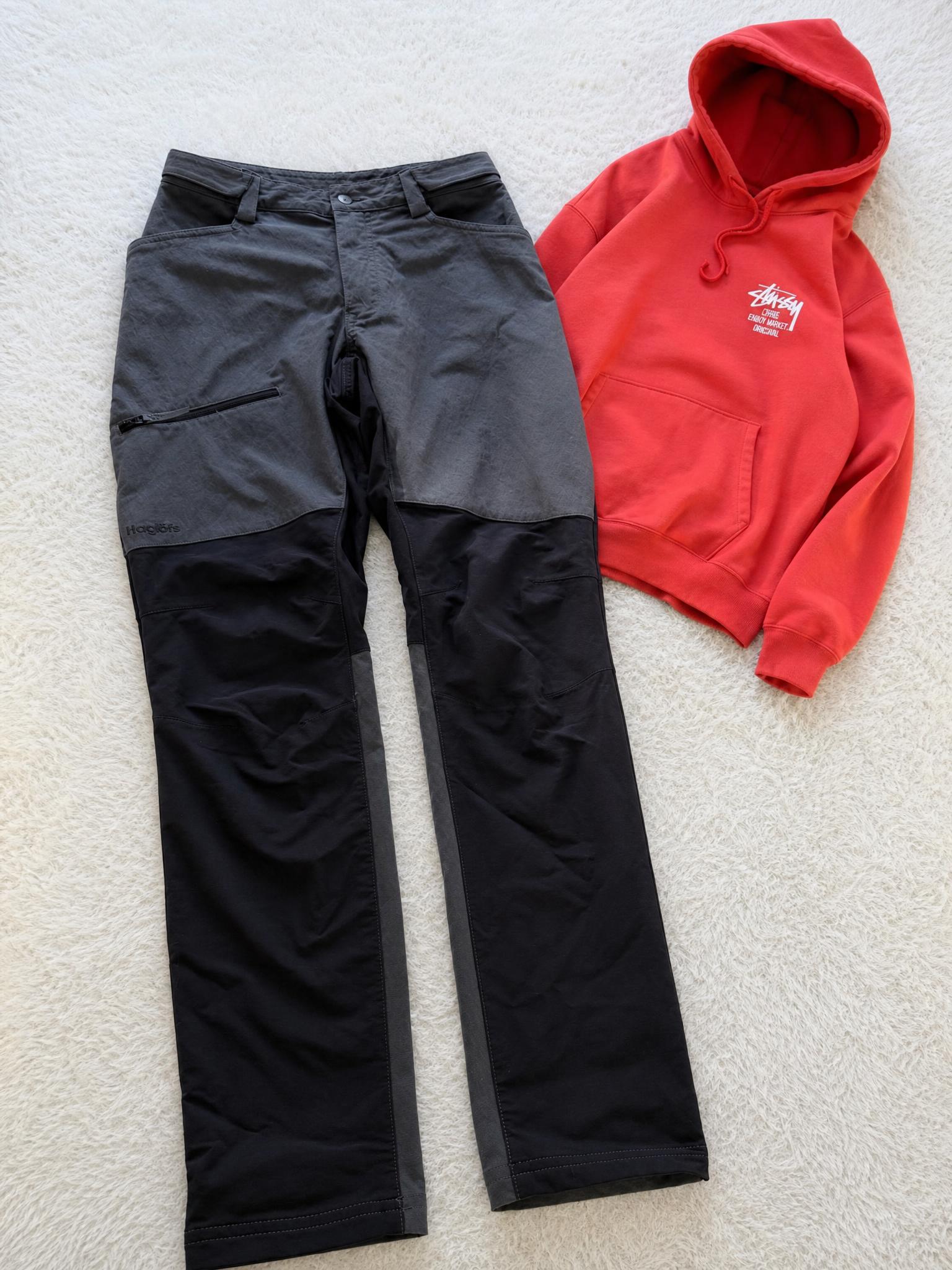 Haglöfs outdoor trousers black technical hiking trousers