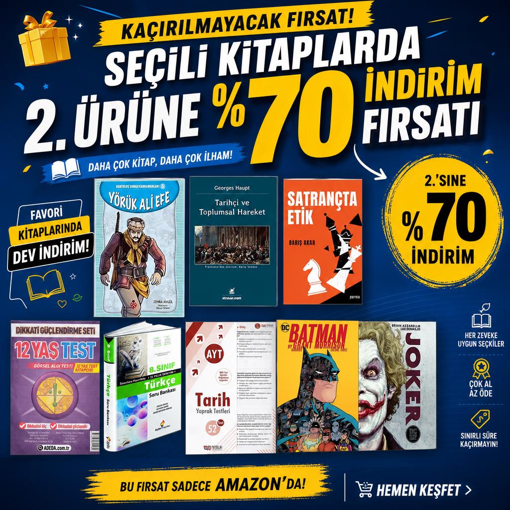 SEÇİLİ KİTAPLARDA 2. ÜRÜNE %70 İNDİRİM FIRSATI
