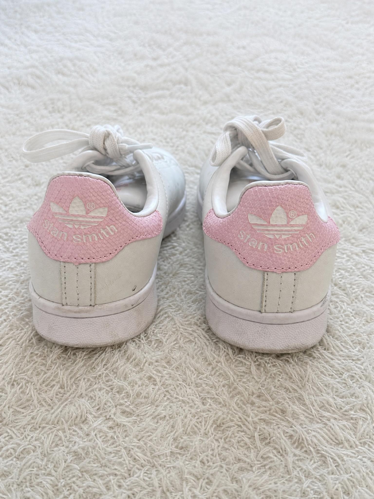 adidas Stan Smith White Pink Trainers – Good Condition